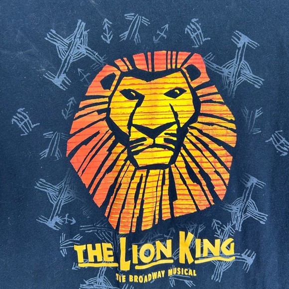 Vintage Disney Mens Spell Out The Broadway Musical The Lion King T-Shirt Size XL - Picture 2 of 5